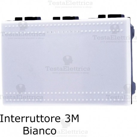 Interruttore 2 moduli compatibile con serie LivingLight Bianca 