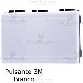 Pulsante 3 moduli compatibile con serie LivingLight Bianca