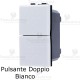 Pulsante doppio compatibile con serie LivingLight Bianca