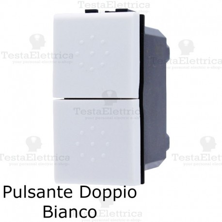 Pulsante doppio compatibile con serie LivingLight Bianca