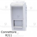 Presa telefonica bianca compatibile con serie Bticino LivingLight