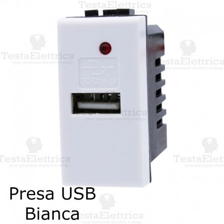 connettore USB compatibile con serie LivingLight Bianca