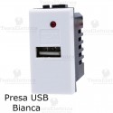 Presa USB bianca compatibile con serie Bticino LivingLight