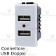 Presa compatibile bticino linea bianca USB doppia