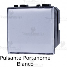 pulsante portanome compatibile con serie LivingLight Bianca