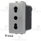 presa grigia compatibile con serie Living Light tech