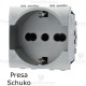 presa schuko grigia compatibile con serie Living Light tech