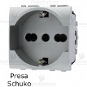 Presa schuko TECH compatibile con serie Bticino LivingLight