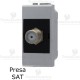 presa tv sat grigia compatibile con serie Living Light tech