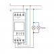 esempio schema di montaggio lampadina e orologio meccanico modulo din	