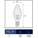 Lampada a incandescenza tortiglione 60W E14 Leuci