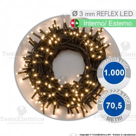 Serie di natale a led bianco caldo
