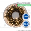 Serie da 1000 reflex LED bianco caldo per interno ed esterno