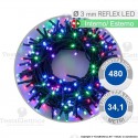 Serie da 480 reflex LED Multicolore per interno ed esterno