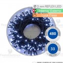 Serie da 480 reflex LED bianco freddo per interno ed esterno