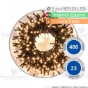 Serie da 480 reflex LED bianco naturale per interno ed esterno