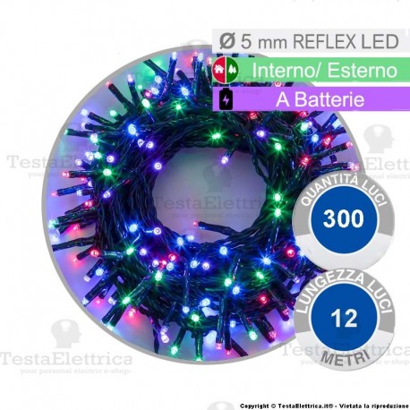 Catena di natale a led Multicolore a batterie