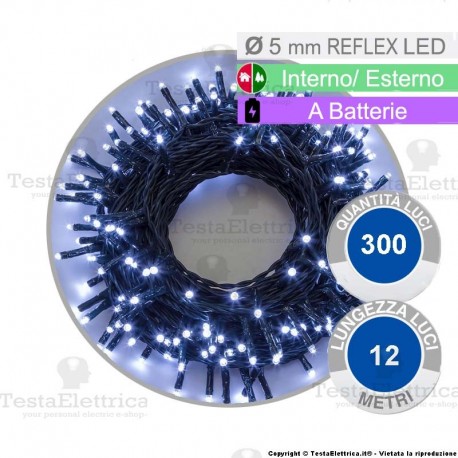 Catena di natale a led luce fredda a batterie