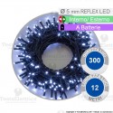 Serie da 300 reflex LED bianco freddo a batterie per interno ed esterno