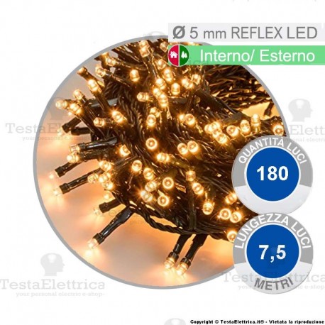 Catena di natale a led bianco caldo 