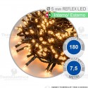 Serie da 180 reflex LED bianco caldo per interno ed esterno