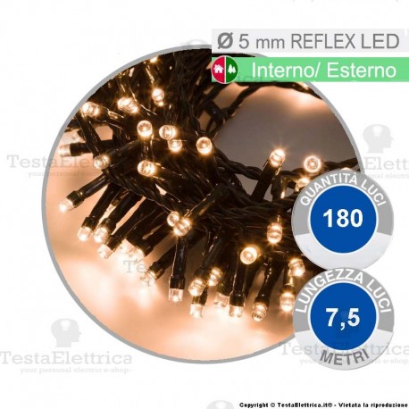 Catena di natale a led bianco naturale 
