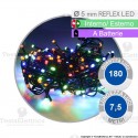 Serie da 180 reflex LED Multicolore a batterie per interno ed esterno