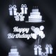 Proiettore happy birthday torta di natale