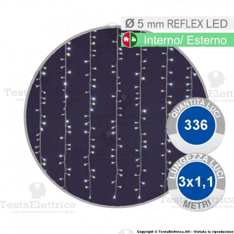 Tenda Luminosa a Led bianco freddo e caldo