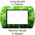 Placca in Metallo Marmo Verde compatibile con serie Bticino Living Light