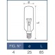 Lampada a incandescenza tubolare per cappa 40W E14 Leuci