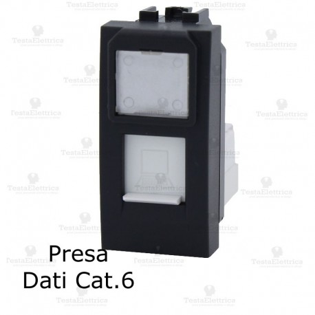 Presa Dati RJ45 categoria 6 compatibile con serie Bticino LivingLight