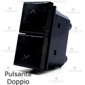 Pulsante doppio antracite compatibile con serie Bticino Axolute