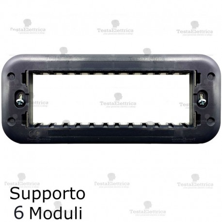 Supporto 6 posti compatibile bticino axolute 