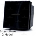 Interruttore assiale 2 moduli antracite compatibile con serie Bticino Axolute