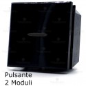 Pulsante assiale 2 moduli antracite compatibile con serie Bticino Axolute