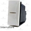 Interruttore assiale bianco compatibile con serie Bticino Axolute