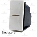 Deviatore assiale bianco compatibile con serie Bticino Axolute