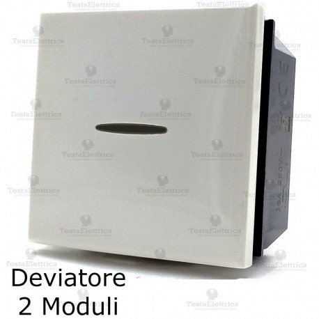 deviatore 2 moduli bianco bticino axolute compatibile 