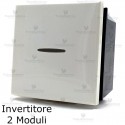 Invertitore assiale 2 moduli bianco compatibile con serie Bticino Axolute