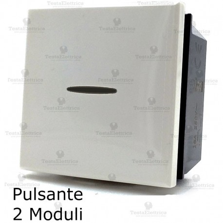 pulsante 2 moduli compatibile bticino axolute 