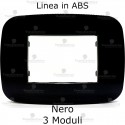 Placca Nera 3,4 e 6 moduli in ABS compatibile con serie Bticino Axolute