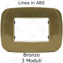 Placca Bronzo 3,4 e 6 moduli in ABS compatibile con serie Bticino Axolute