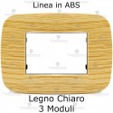 Placca Legno Chiaro 3,4 e 6 moduli n ABS compatibile con serie Bticino Axolute