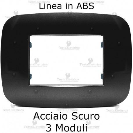 Placchetta compatibile bticino Axolute acciaio