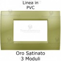 Placca in PVC oro satinato compatibile con serie Bticino Light e Bticino  LivingLight