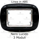 Placca Nera 3,4 e 6 moduli in ABS compatibile con serie Bticino Axolute
