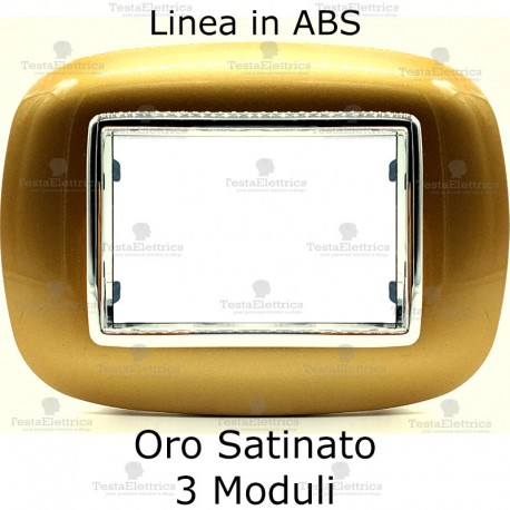  placca compatibile axolute oro satinato 