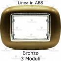 Placca Bronzo 3,4 e 6 moduli in ABS compatibile con serie Bticino Axolute