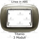 Placca Titanio 3,4 e 6 moduli in ABS compatibile con serie Bticino Axolute